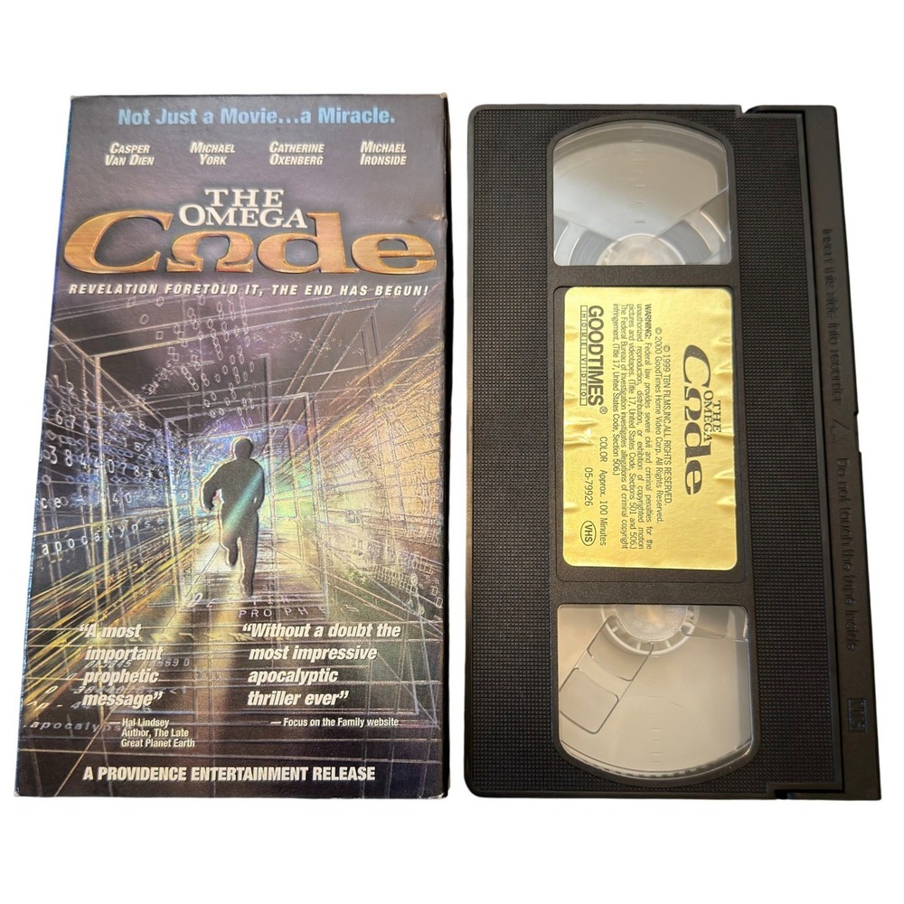The Omega Code VHS 1999 Casper Van Dien Michael York Thriller Movie 05-79926